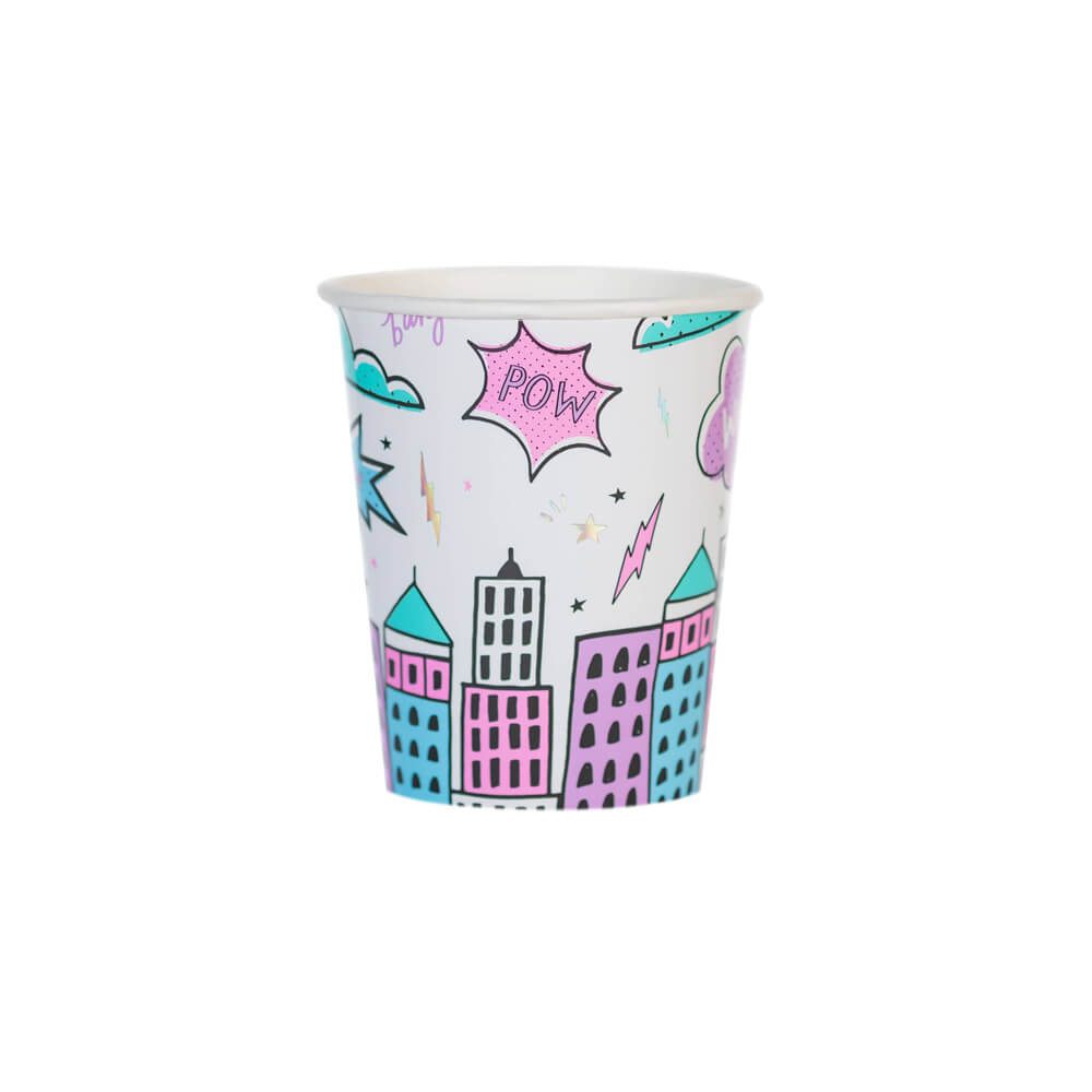 superhero-party-girl-power-cups-daydream-society-jollity-co-pink-purple-teal-super-hero