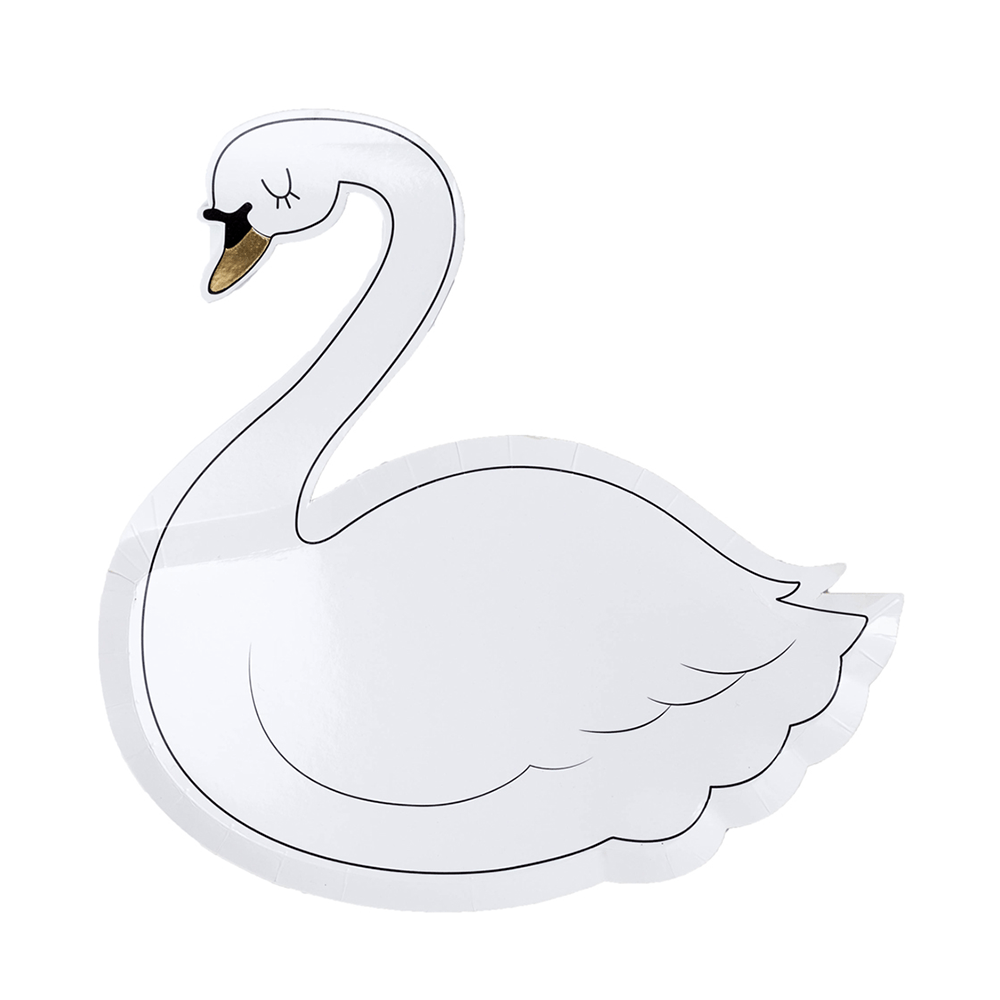 Swan Paper Plates 10.5" - bubblegum market