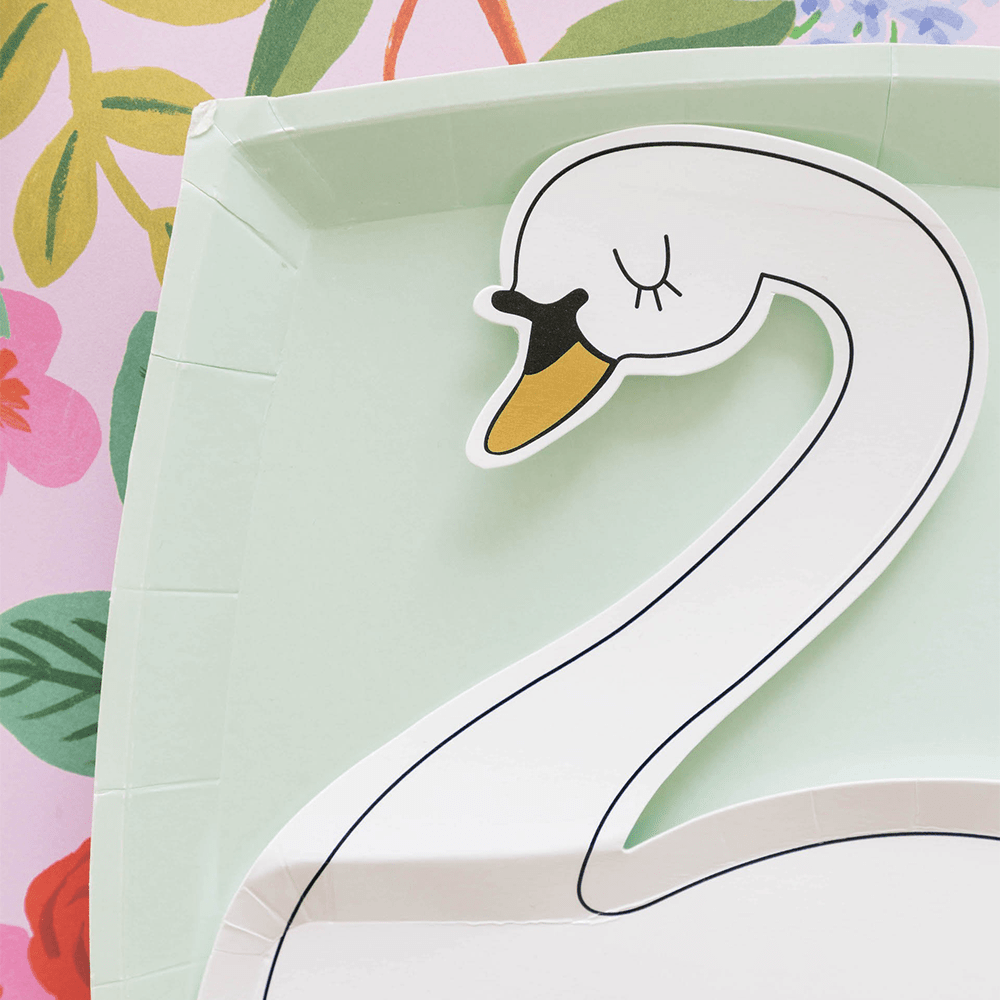 Swan Paper Plates 10.5" - bubblegum market