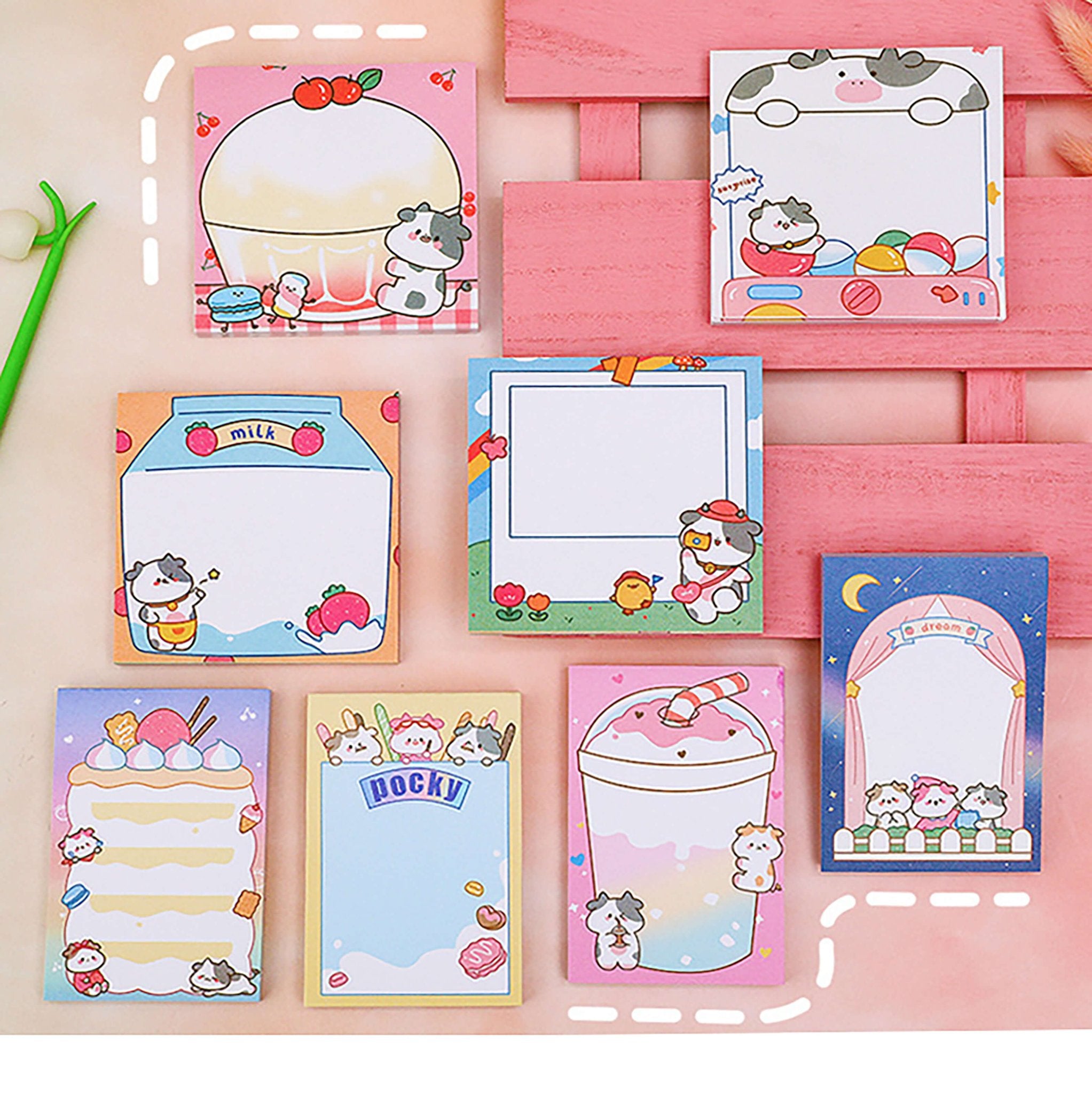Sweet Calf Milk Carton Memo Pad - bubblegum market