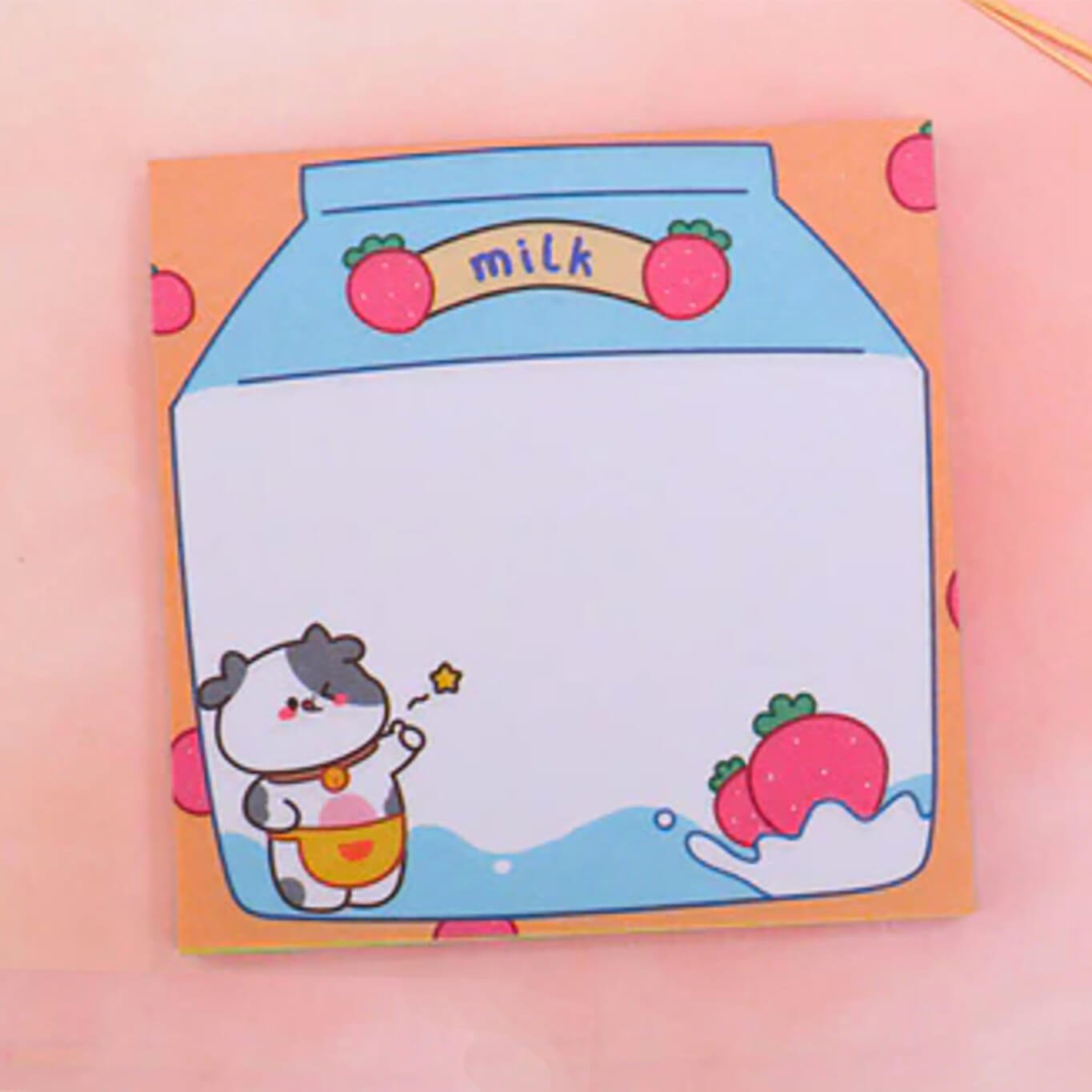 Sweet Calf Milk Carton Memo Pad - bubblegum market