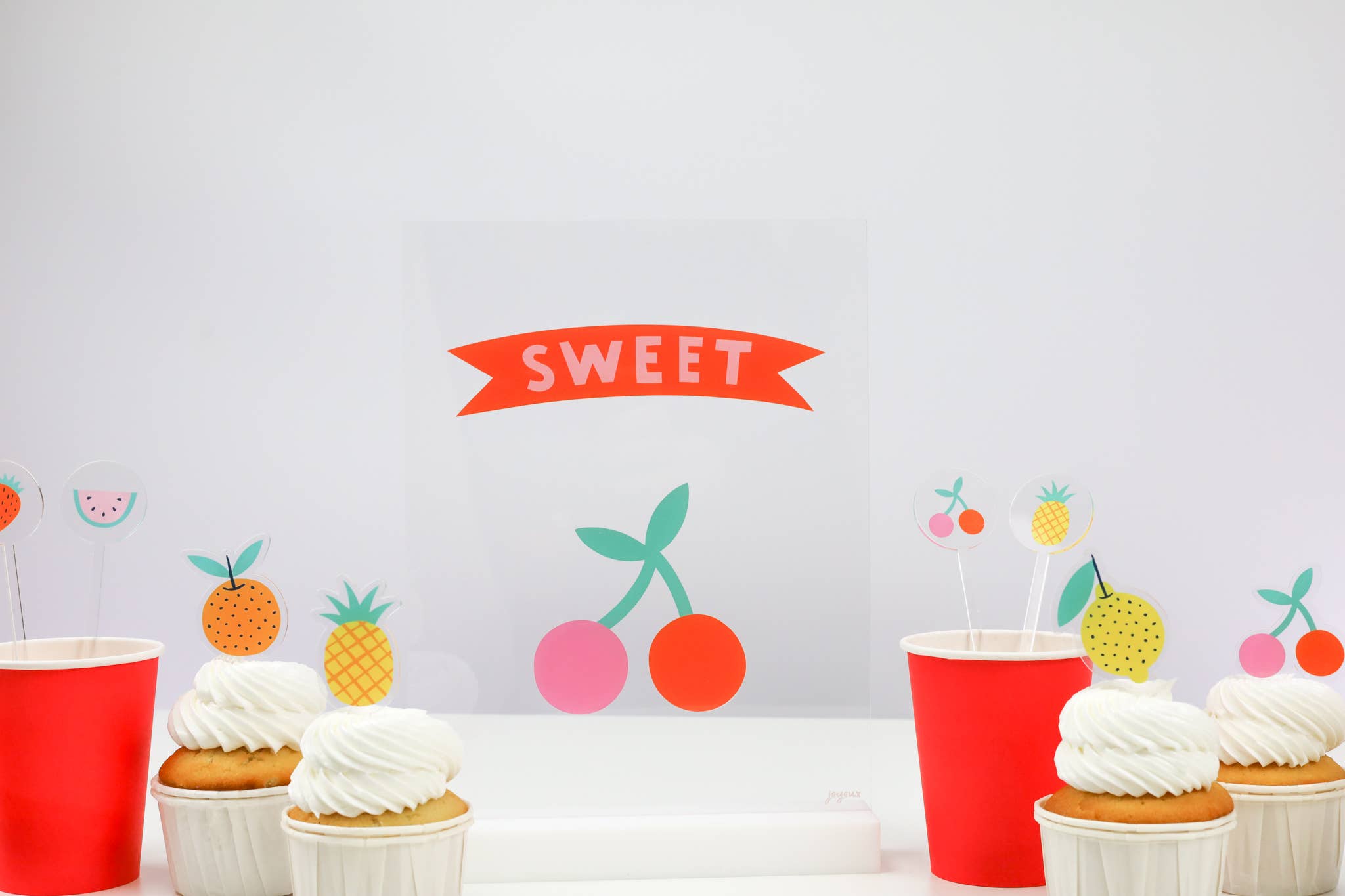 SWEET CHERRY Acrylic Table Sign - bubblegum market
