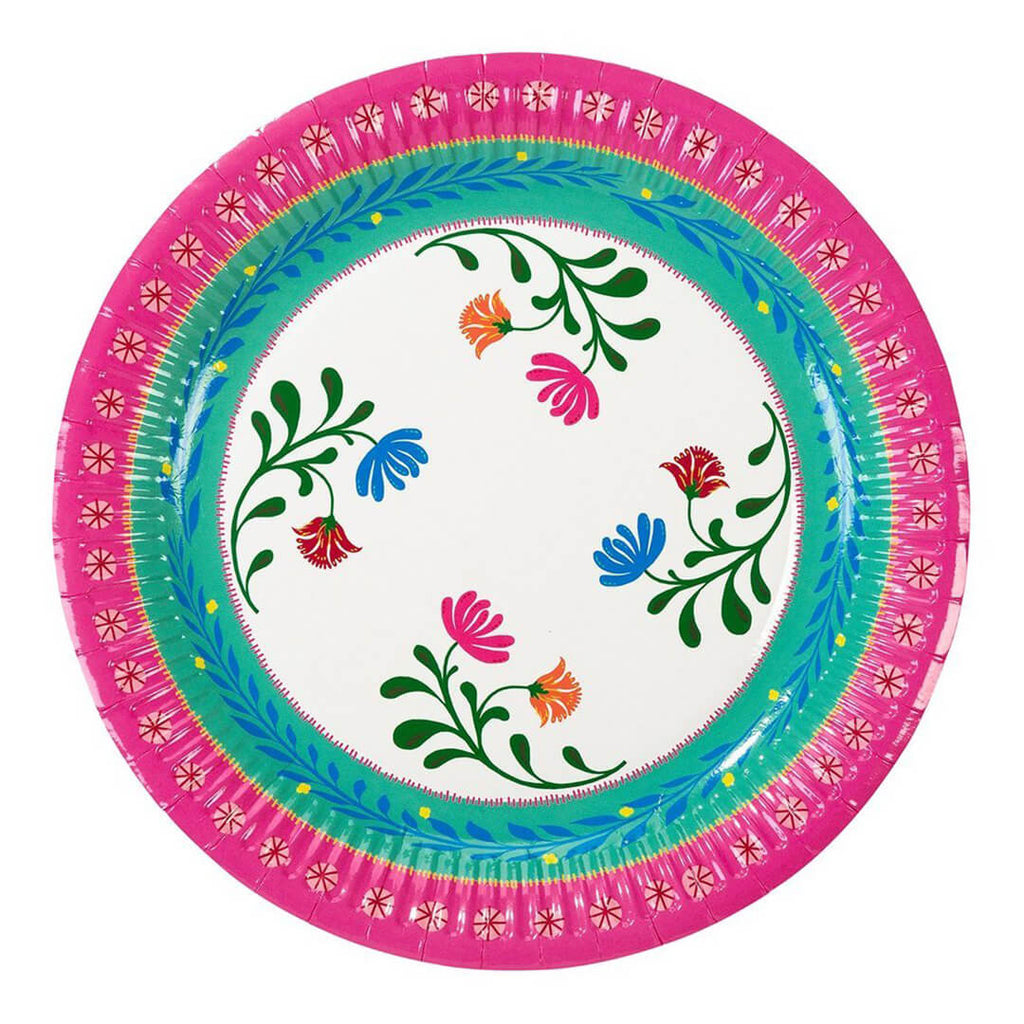 talking-tables-bright-and-bold-boho-fiesta-floral-paper-plates-9-inches-magenta-turquoise-teal