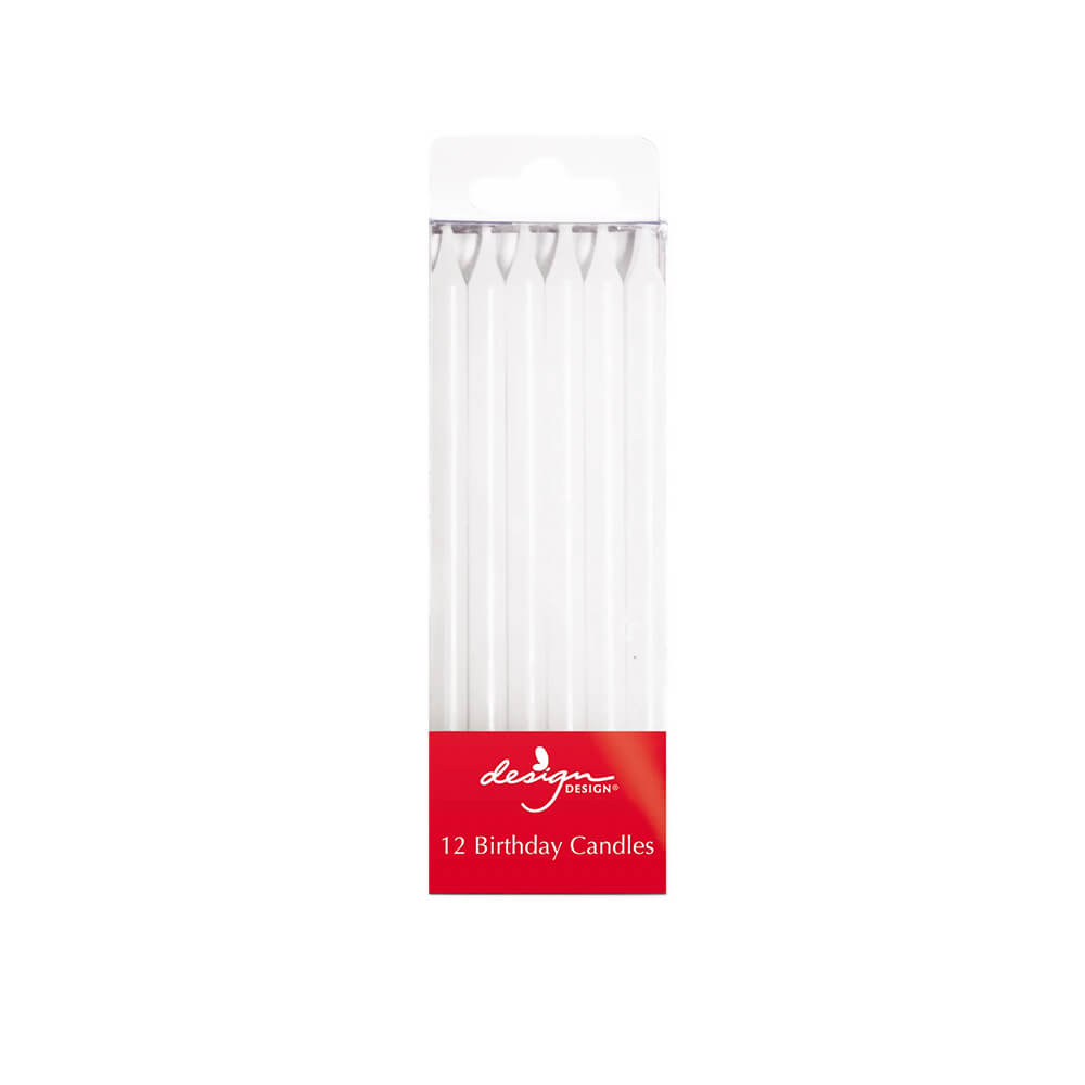 Tall White Stick Birthday Candles 4" - bubblegum market