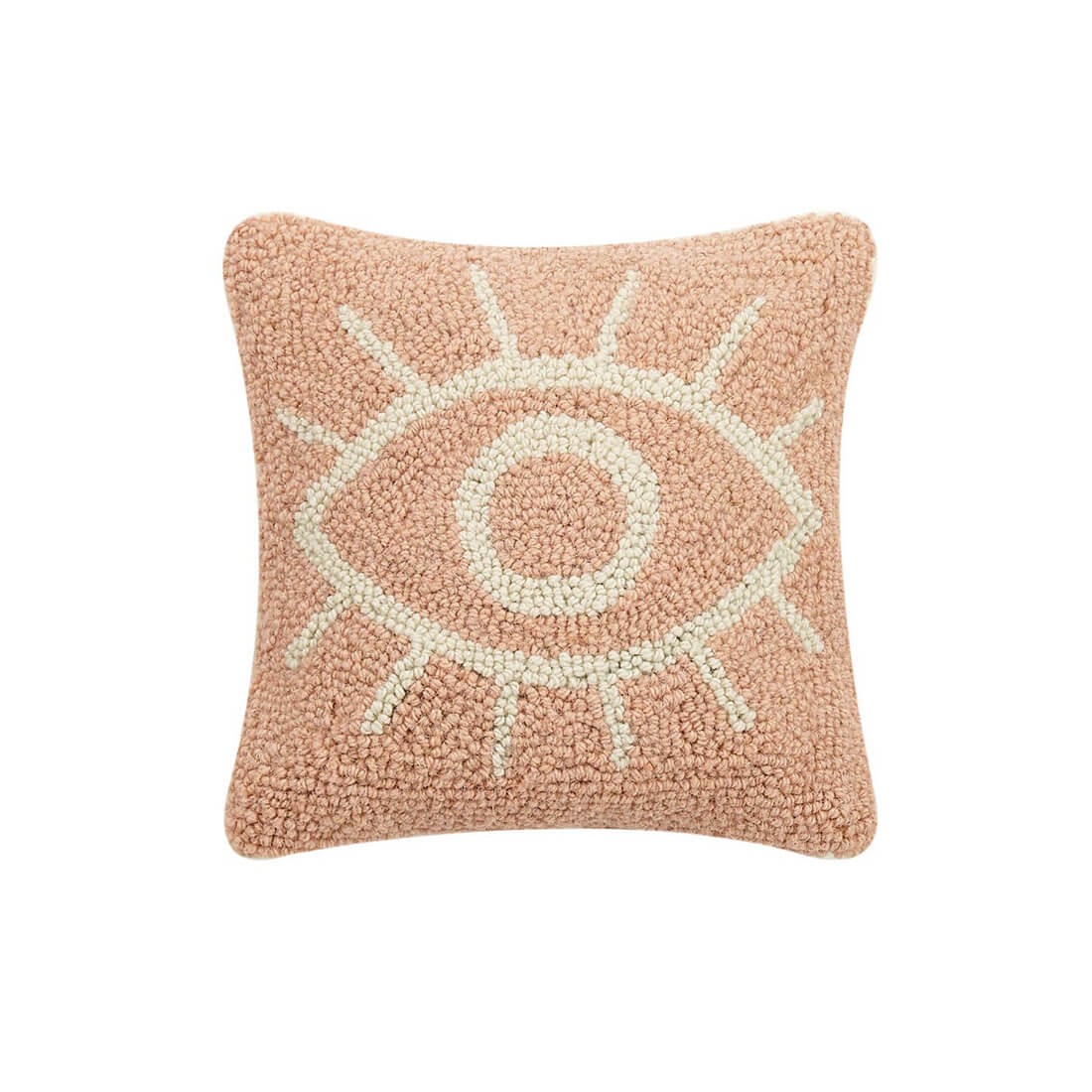 The Eye Pink Hook Throw Pillow - bubblegum market