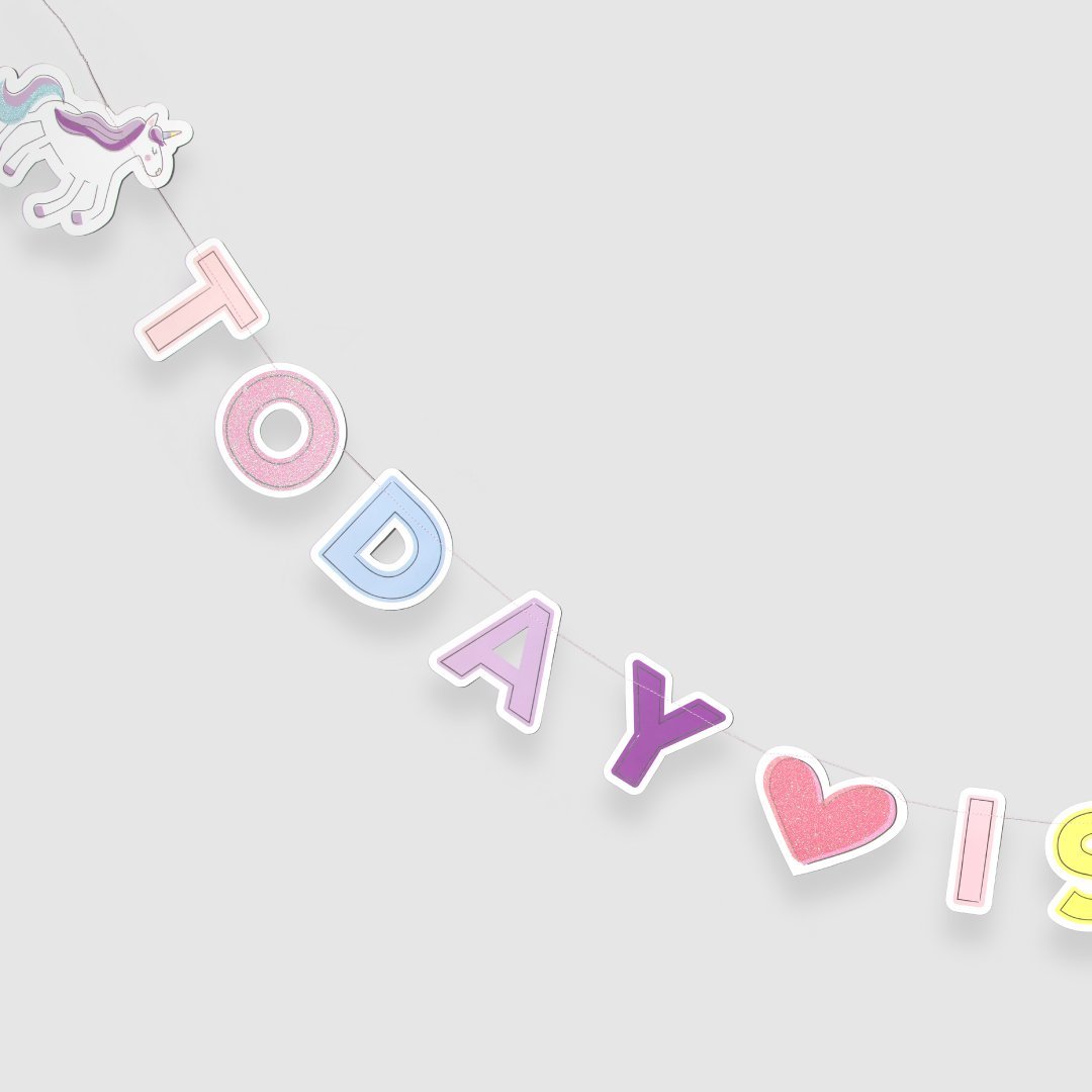 Today Is Magical Unicorn Banner - bubblegum market