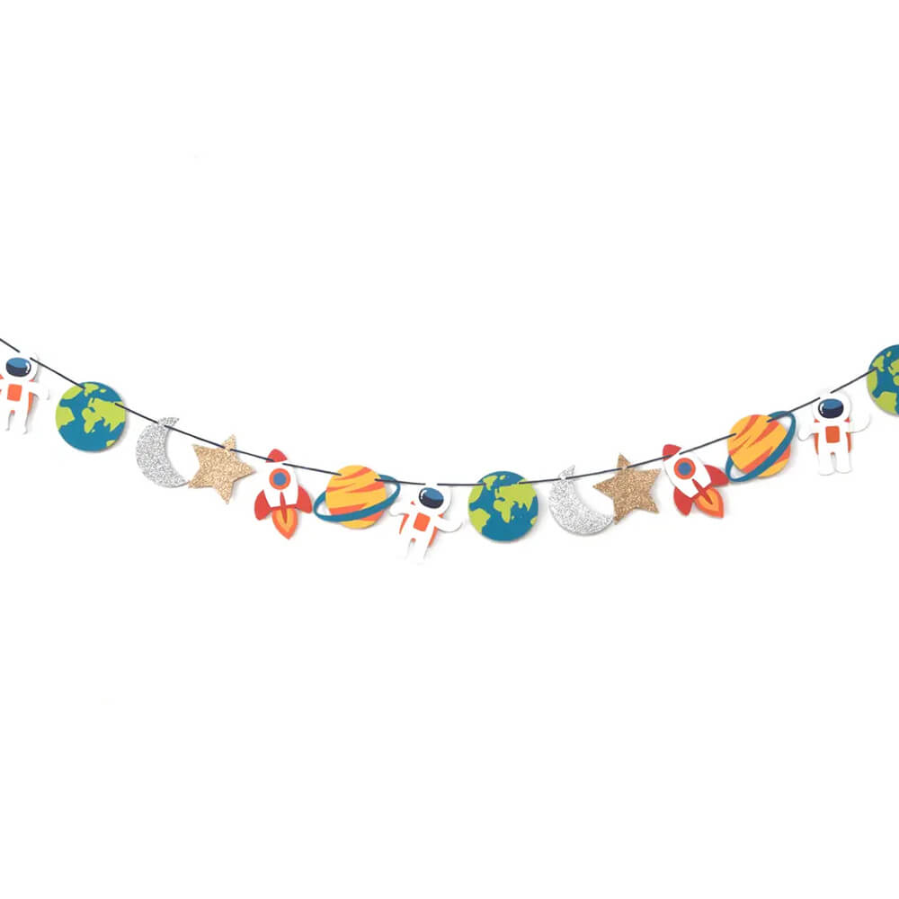 Trip To The Moon Outer Space Garland - bubblegum market