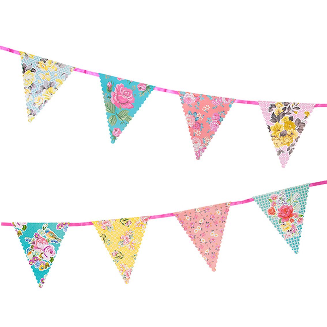 Truly Scrumptious Bright Floral Bunting - bubblegum market