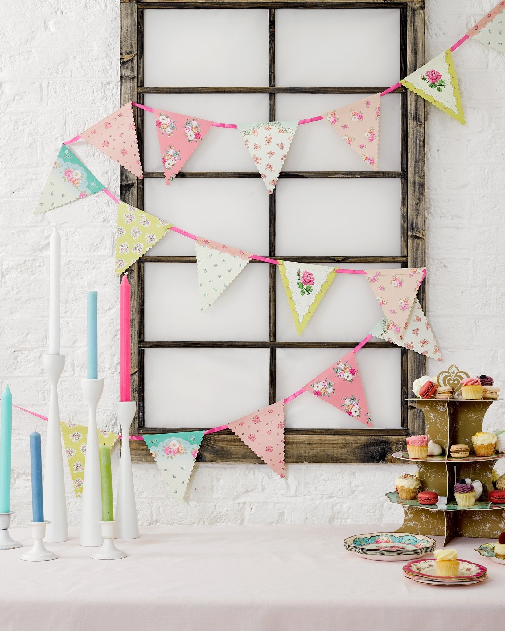 Truly Scrumptious Vintage Floral Bunting - bubblegum market