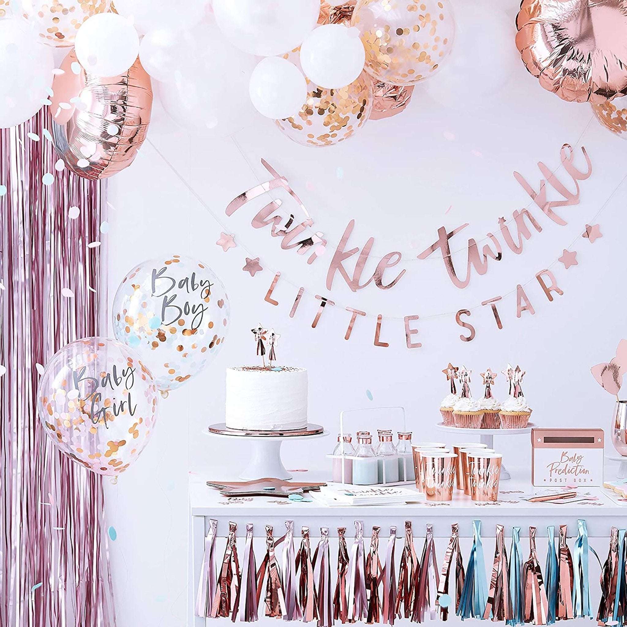 Twinkle Twinkle Little Star Baby Shower Banners - bubblegum market