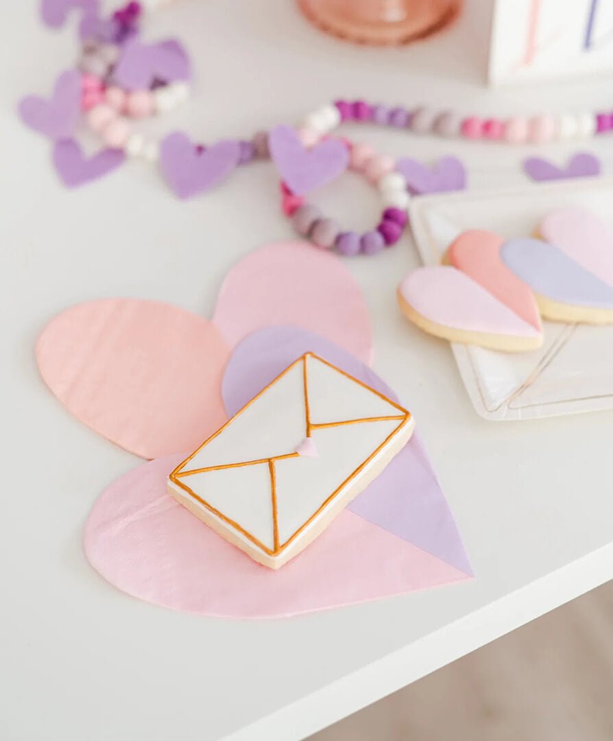 Valentine Color - Block Heart Napkins - bubblegum market