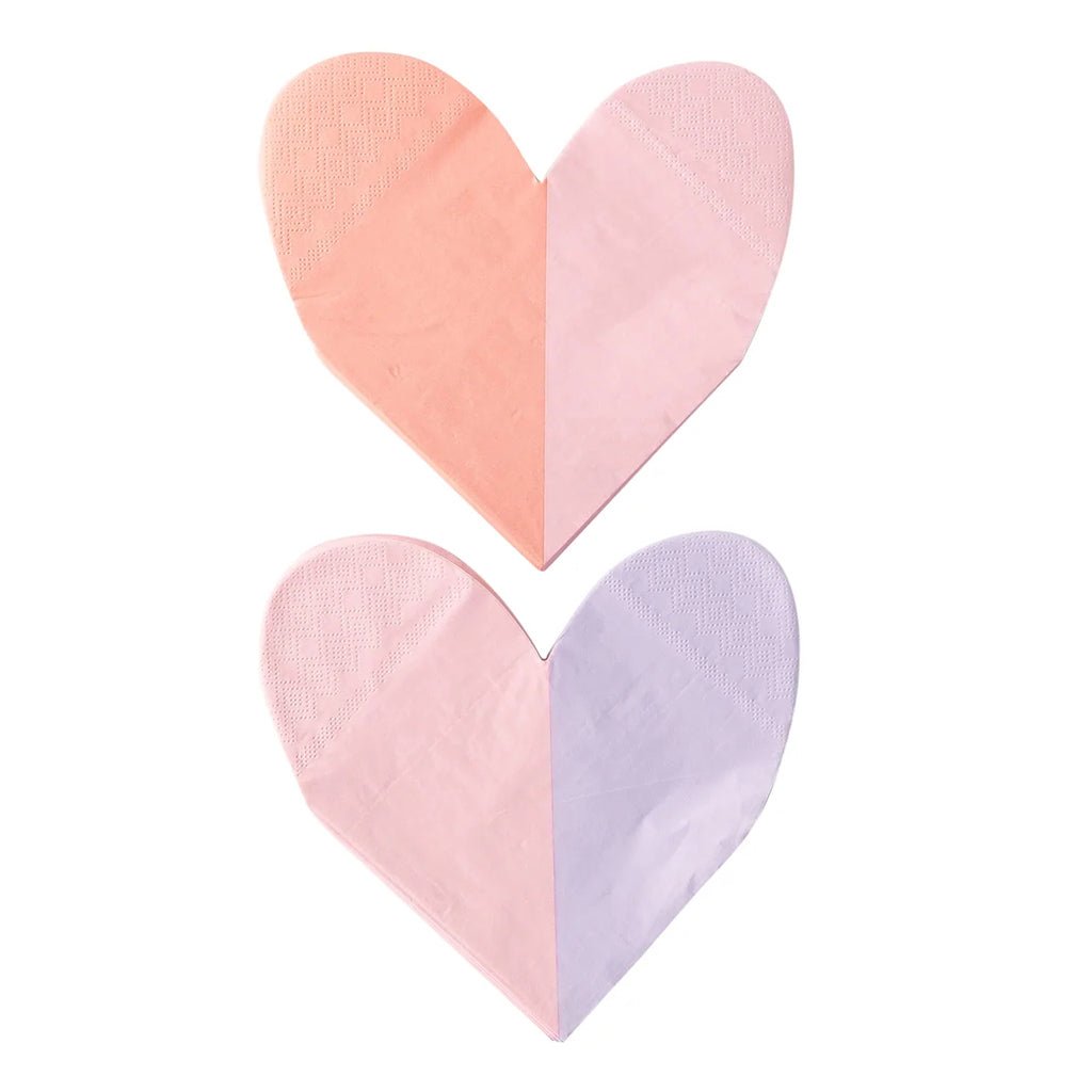 Valentine Color - Block Heart Napkins - bubblegum market