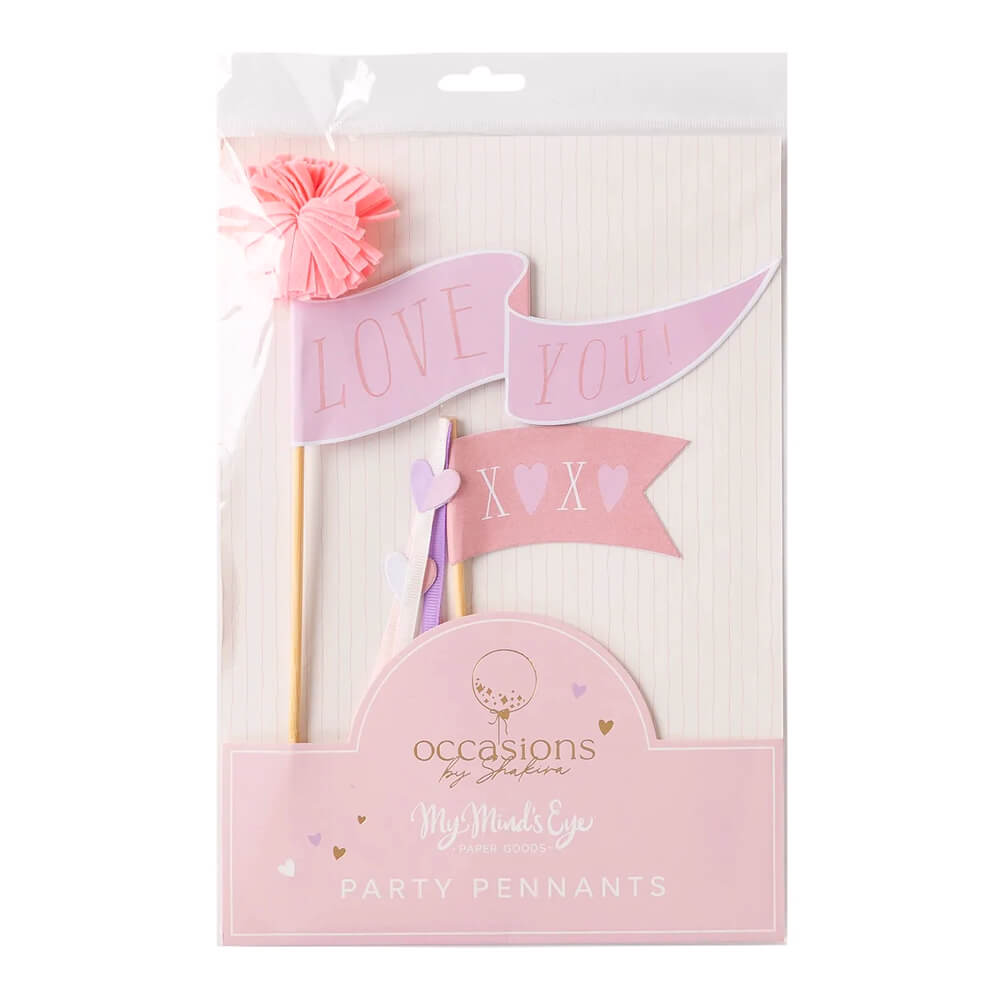 Valentine Pennant Flags - bubblegum market