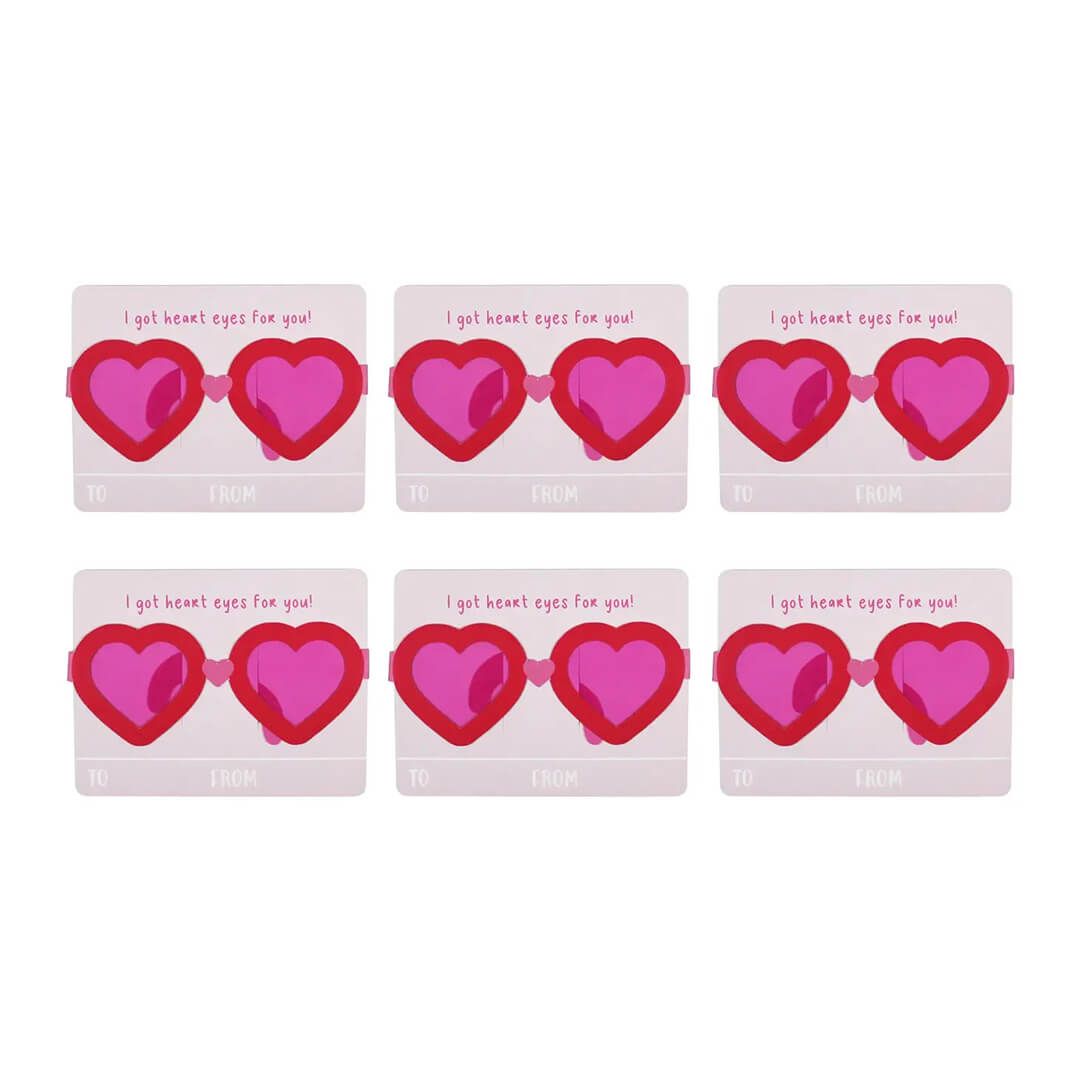 Valentine's Day Heart Glasses (Set of 6) - bubblegum market