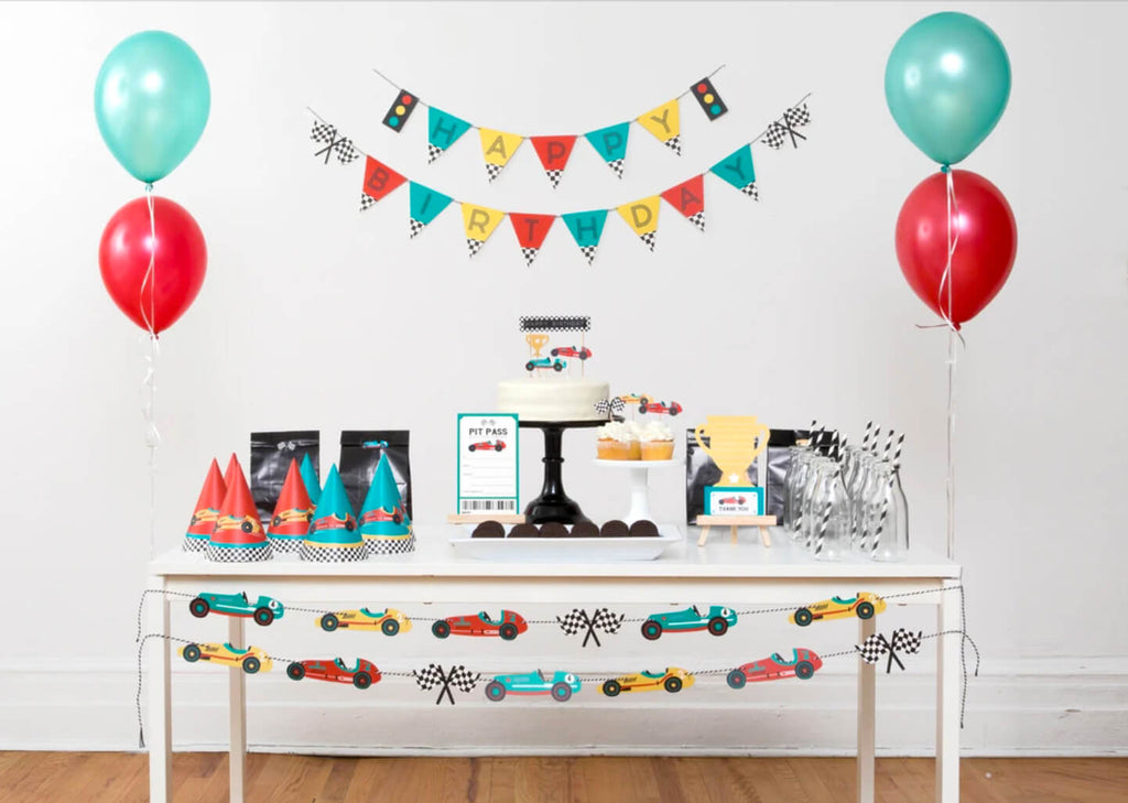 vintage-race-car-birthday-party-garland-styled