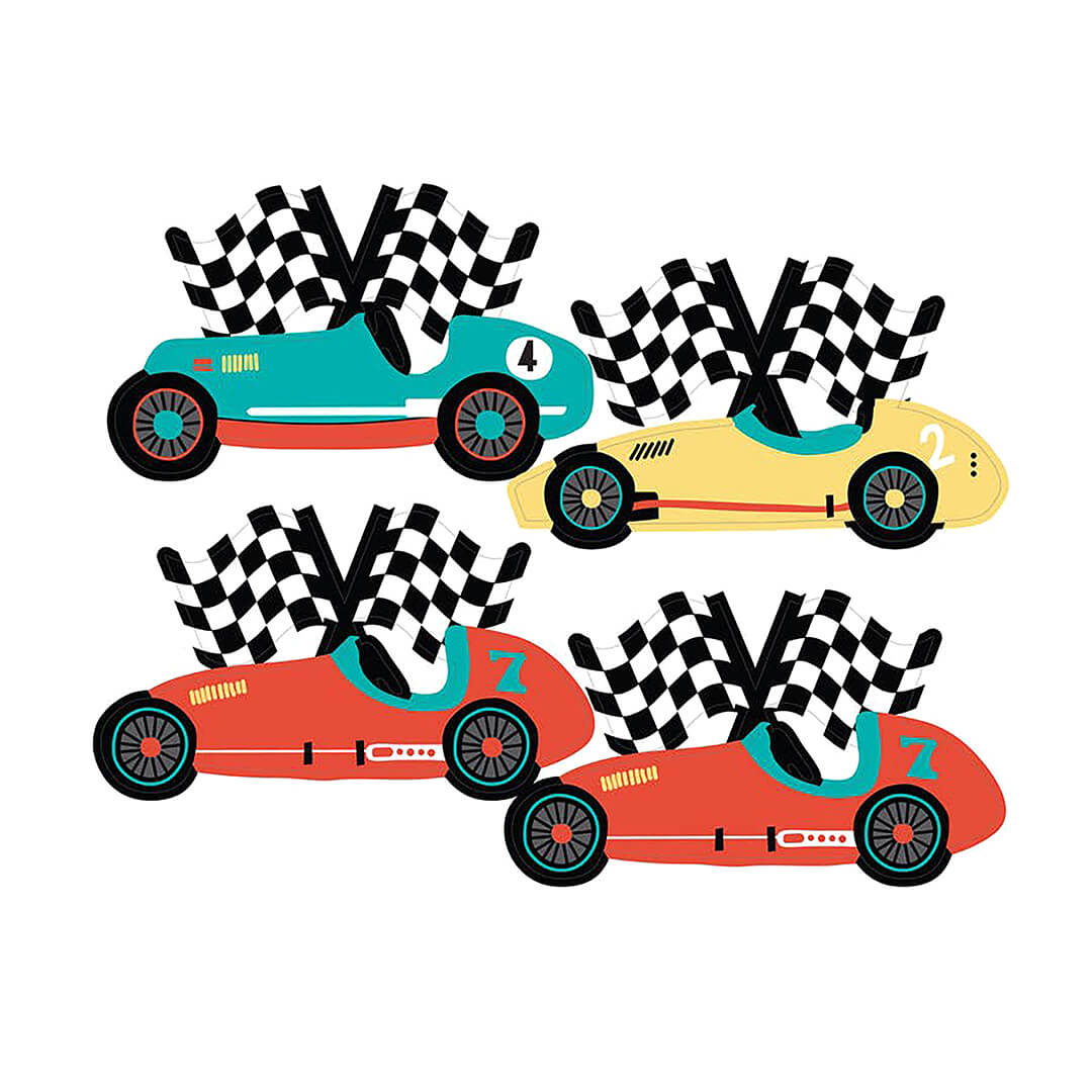 Vintage Race Car Gift Bag Stickers - bubblegum market