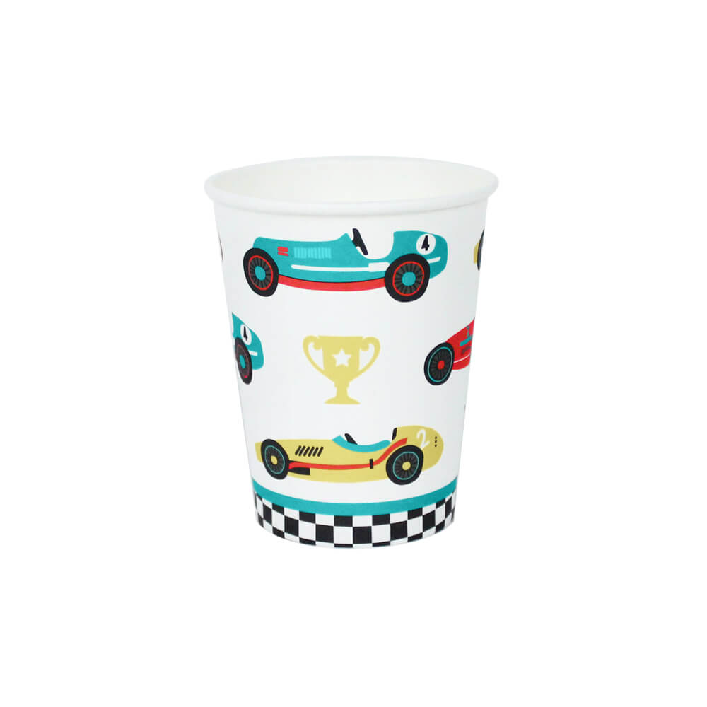 Vintage Race Car Party Cups - bubblegum market