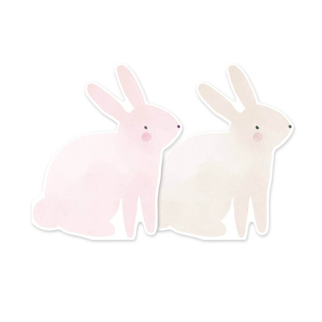 Watercolor Bunny Napkins - bubblegum market