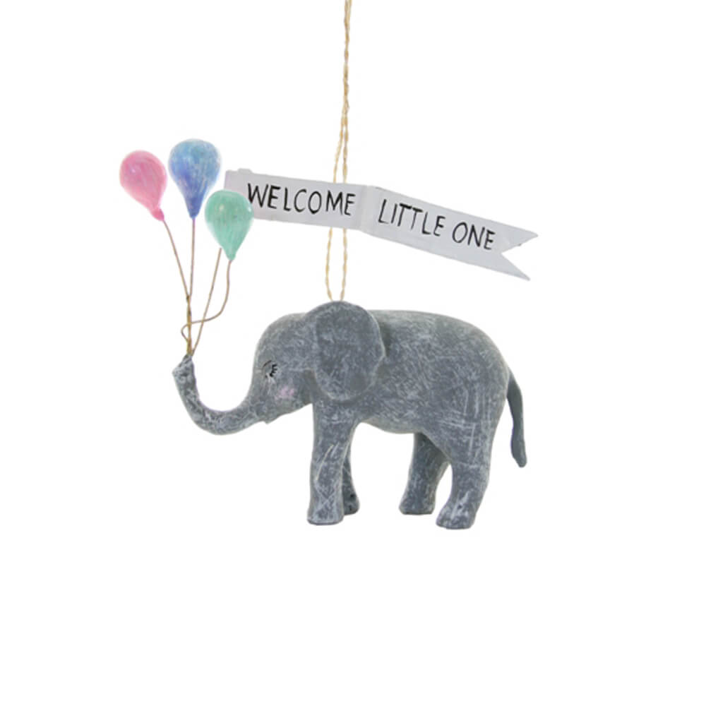 Welcome Little One Elephant Ornament 5" - bubblegum market