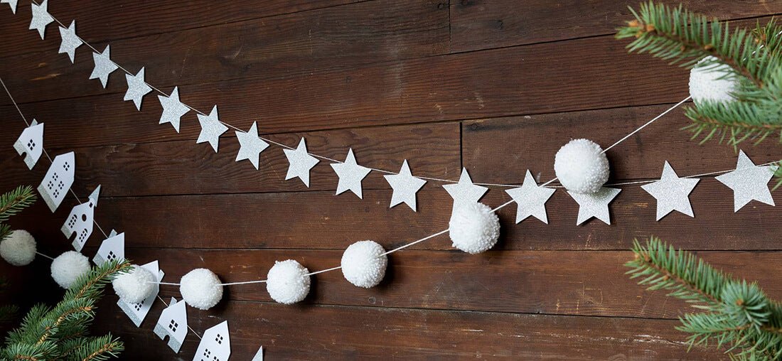 White Glitter Stars Banner - bubblegum market