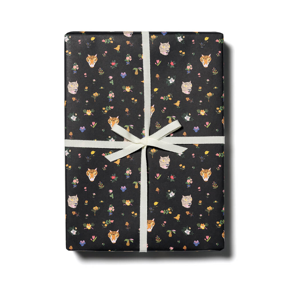 wild-cats-gift-wrap-roll-black-wrapping-paper