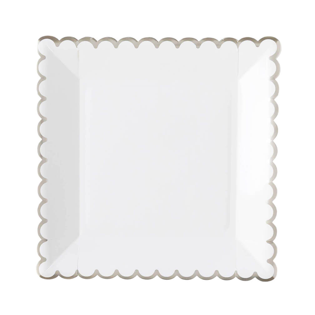 Winter White Scalloped Plate 9" - bubblegum market