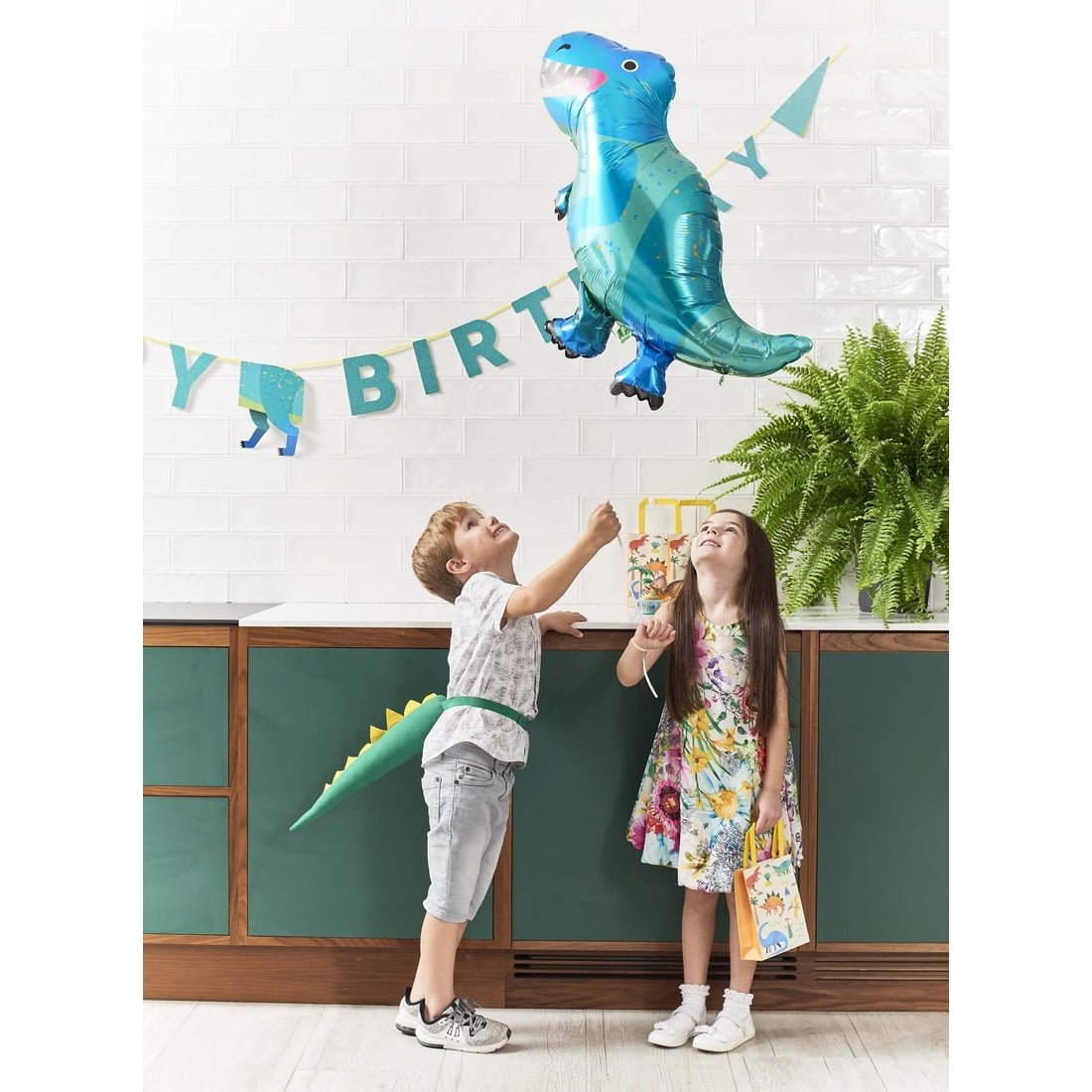 XL T - Rex Foil Balloon - bubblegum market