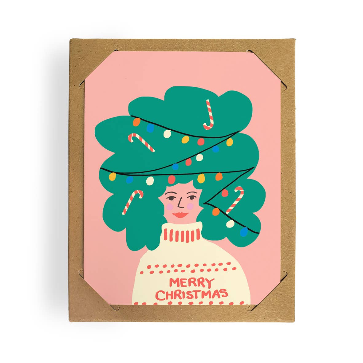 Xmas Hair Girl Boxed Cards Set - bubblegum market